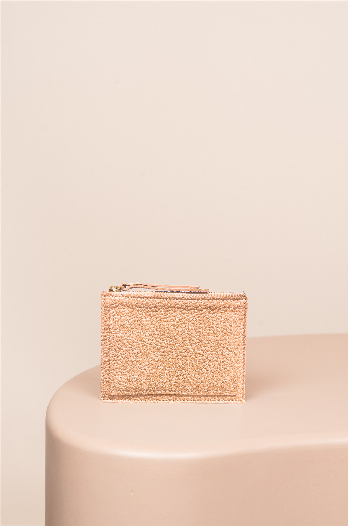 Portefeuille zippé, Rose Poudré