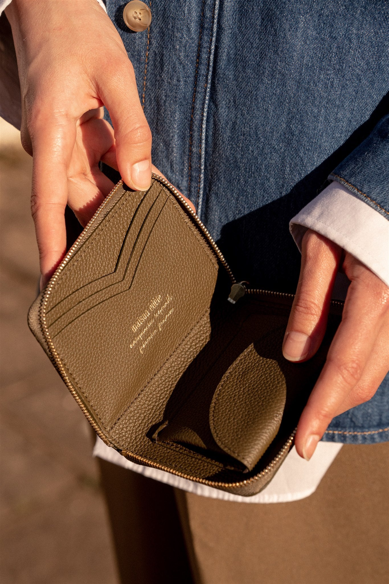 Portefeuille Compact, Kaki