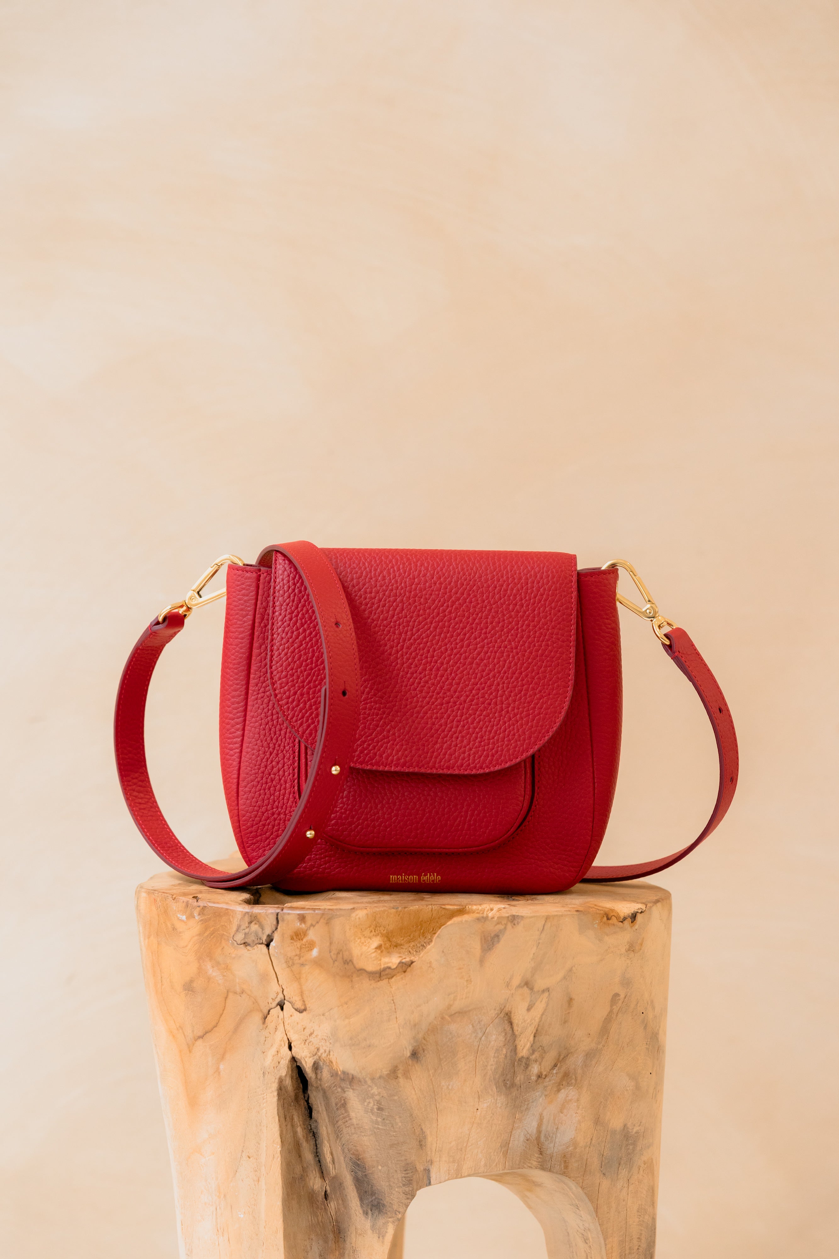 Édèle Rouge Bisous, Bandoulière Fine, Rouge Bisous