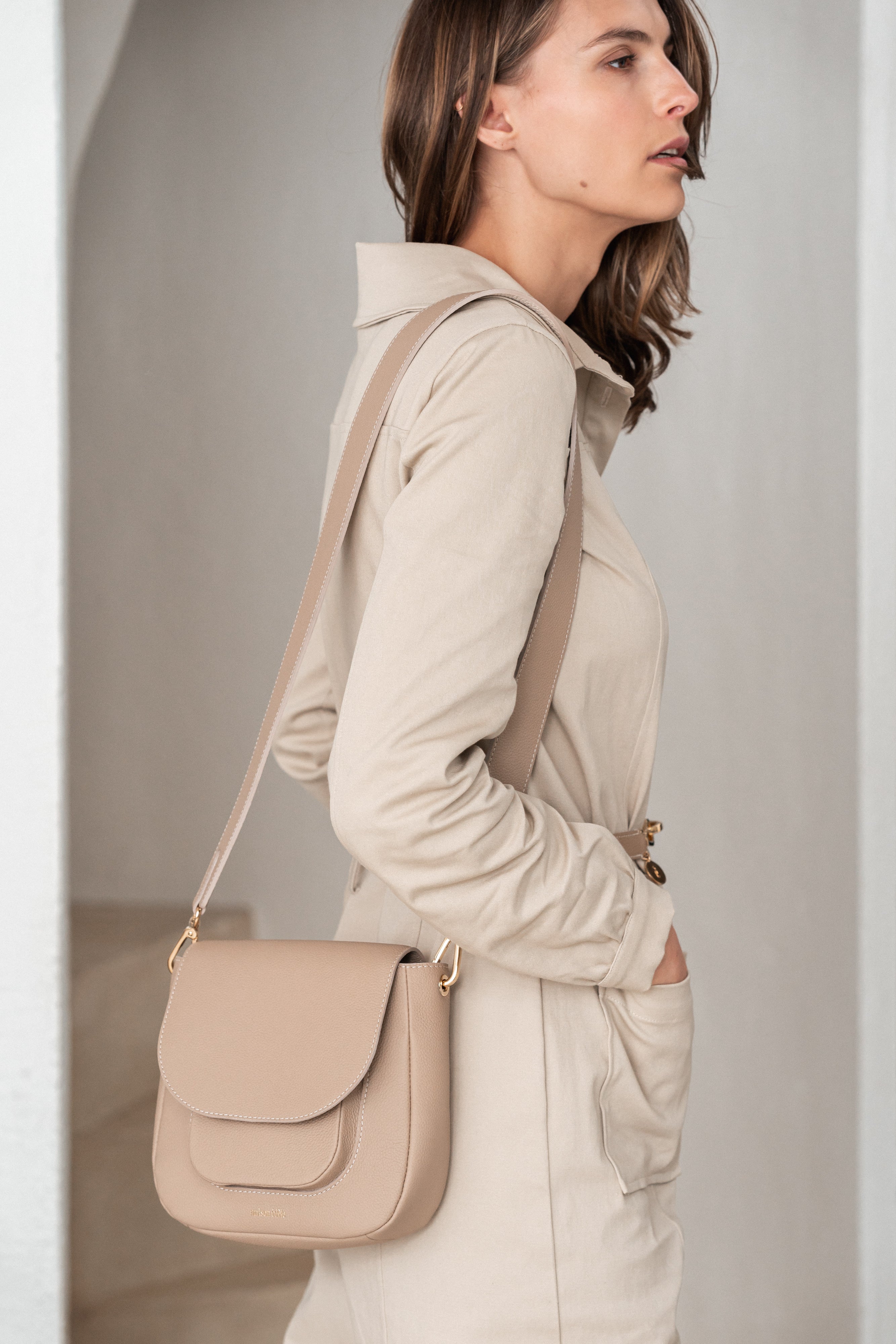 Édèle Iced Mocha, Wide Shoulder Bag Iced Mocha and Iced Latte