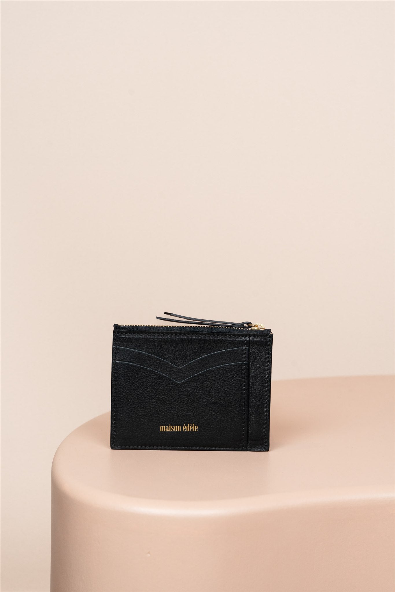 Portefeuille Zippé, Noir