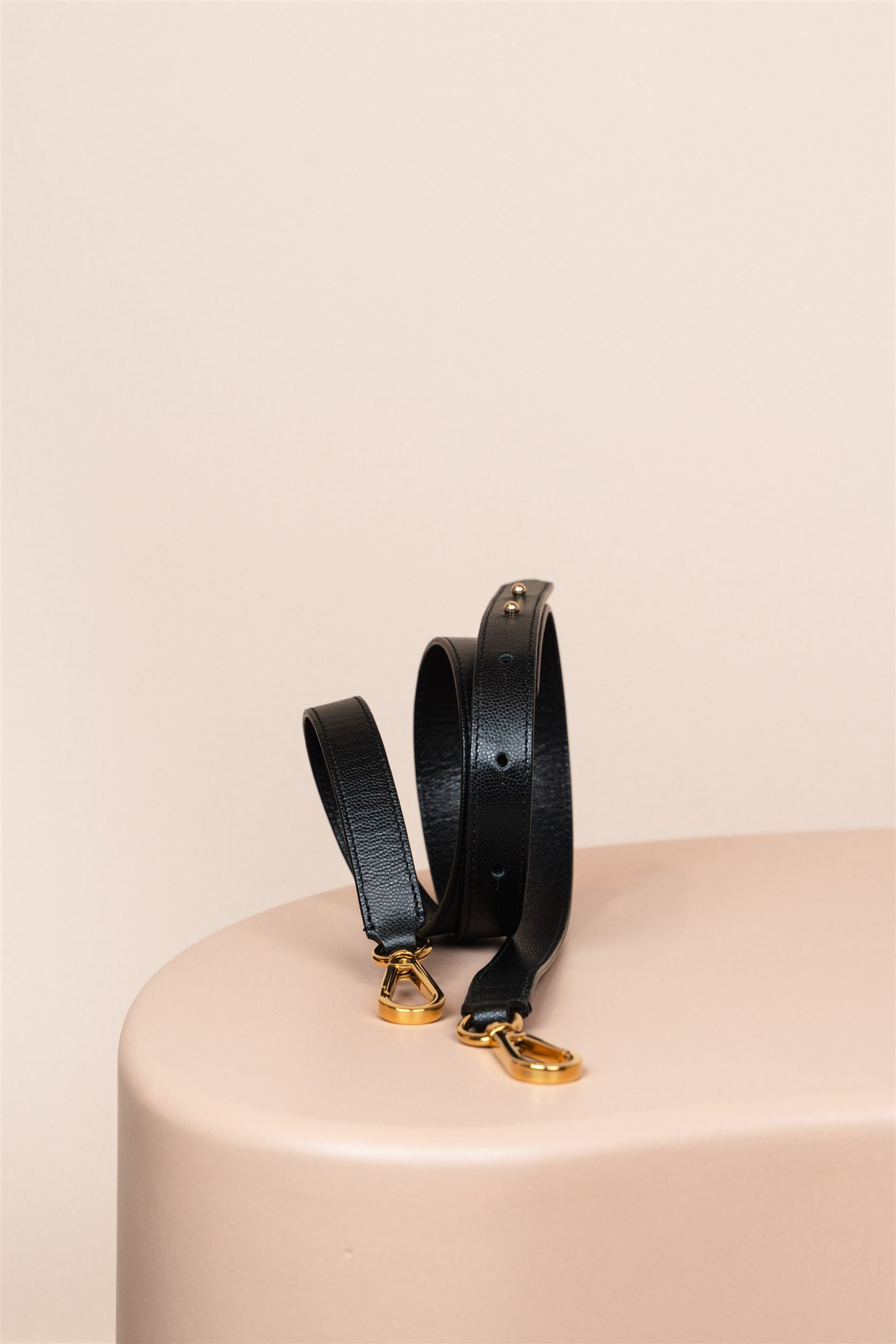 Édèle Matte Caviar Black, Slim Shoulder Strap, Matte Caviar Black