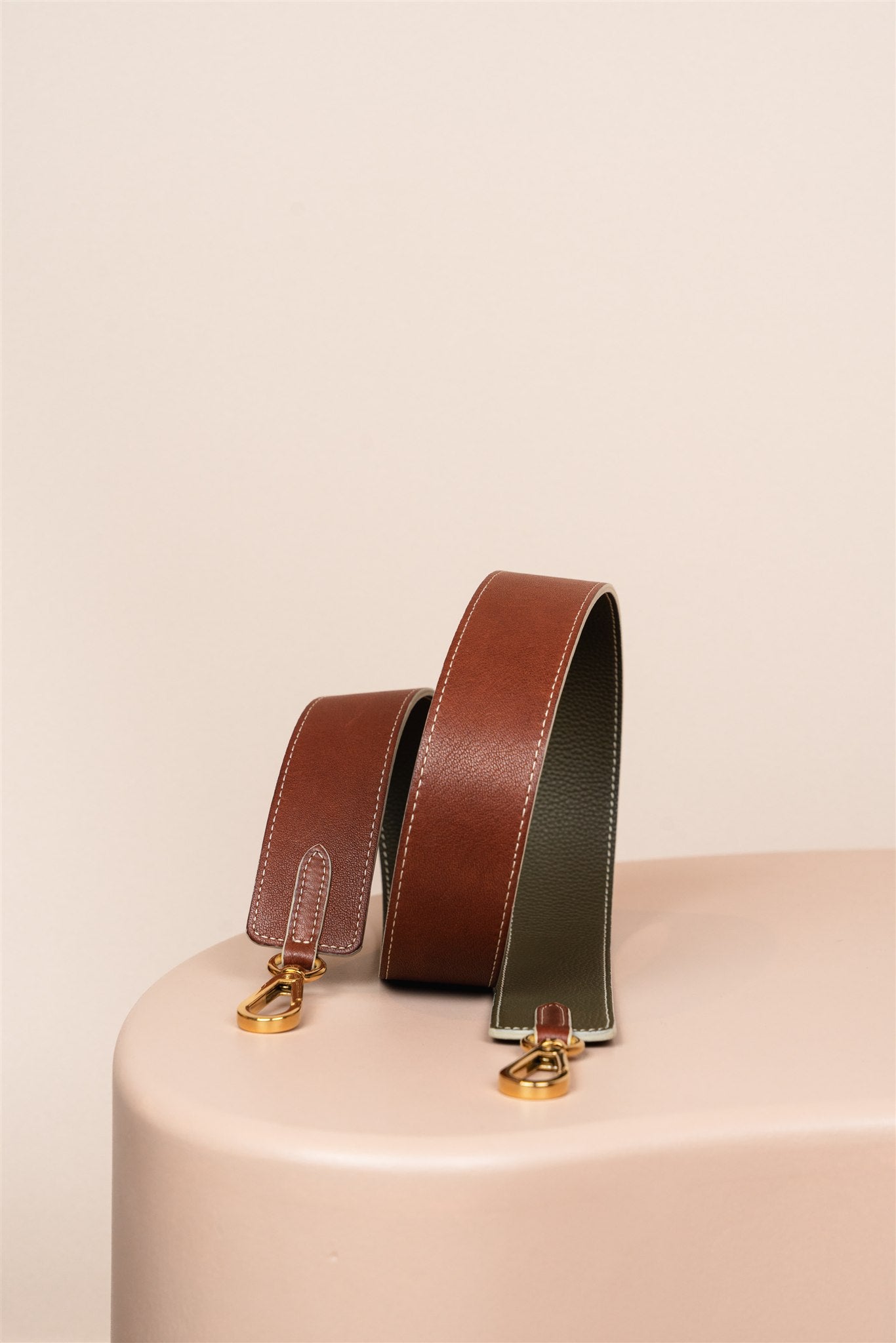 Camel Edèle, Large Camel and Khaki Shoulder Bag