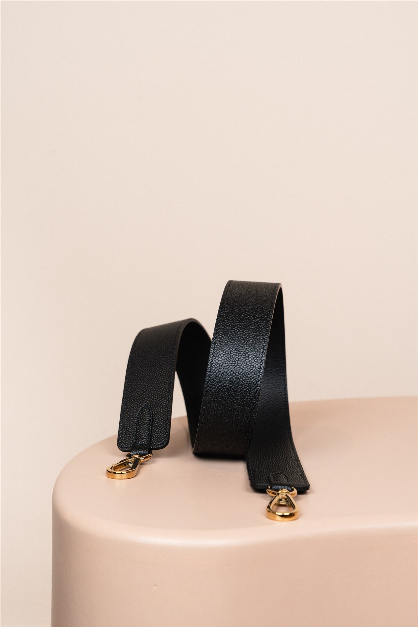 Édèle Noir Caviar, Bandoulière Large Noir Caviar