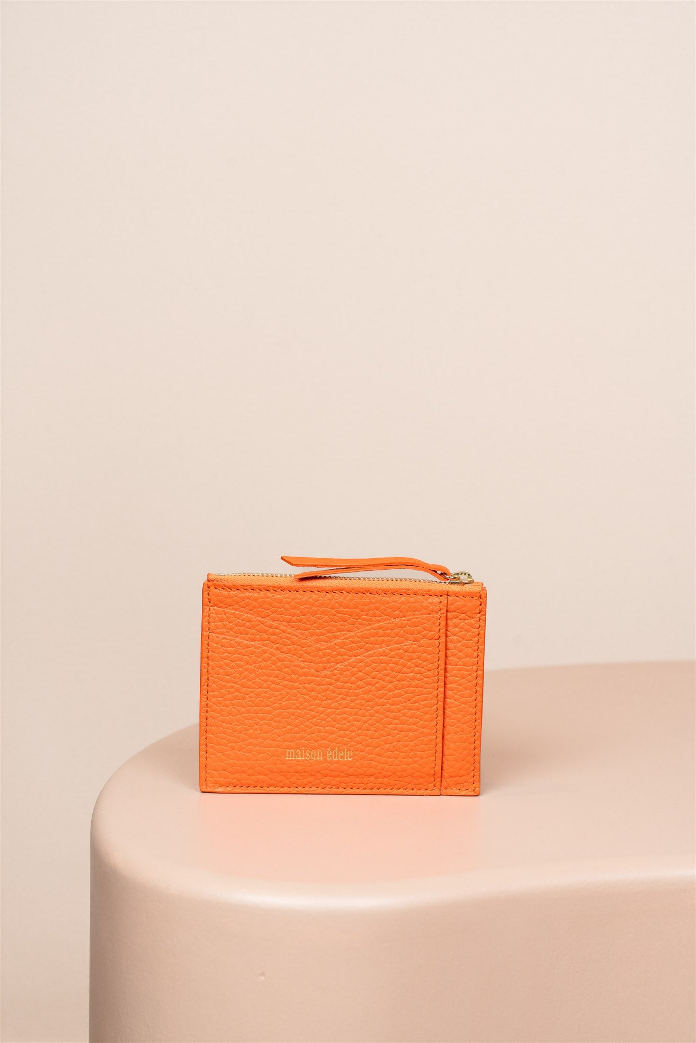 Portefeuille Zippé, Abricot