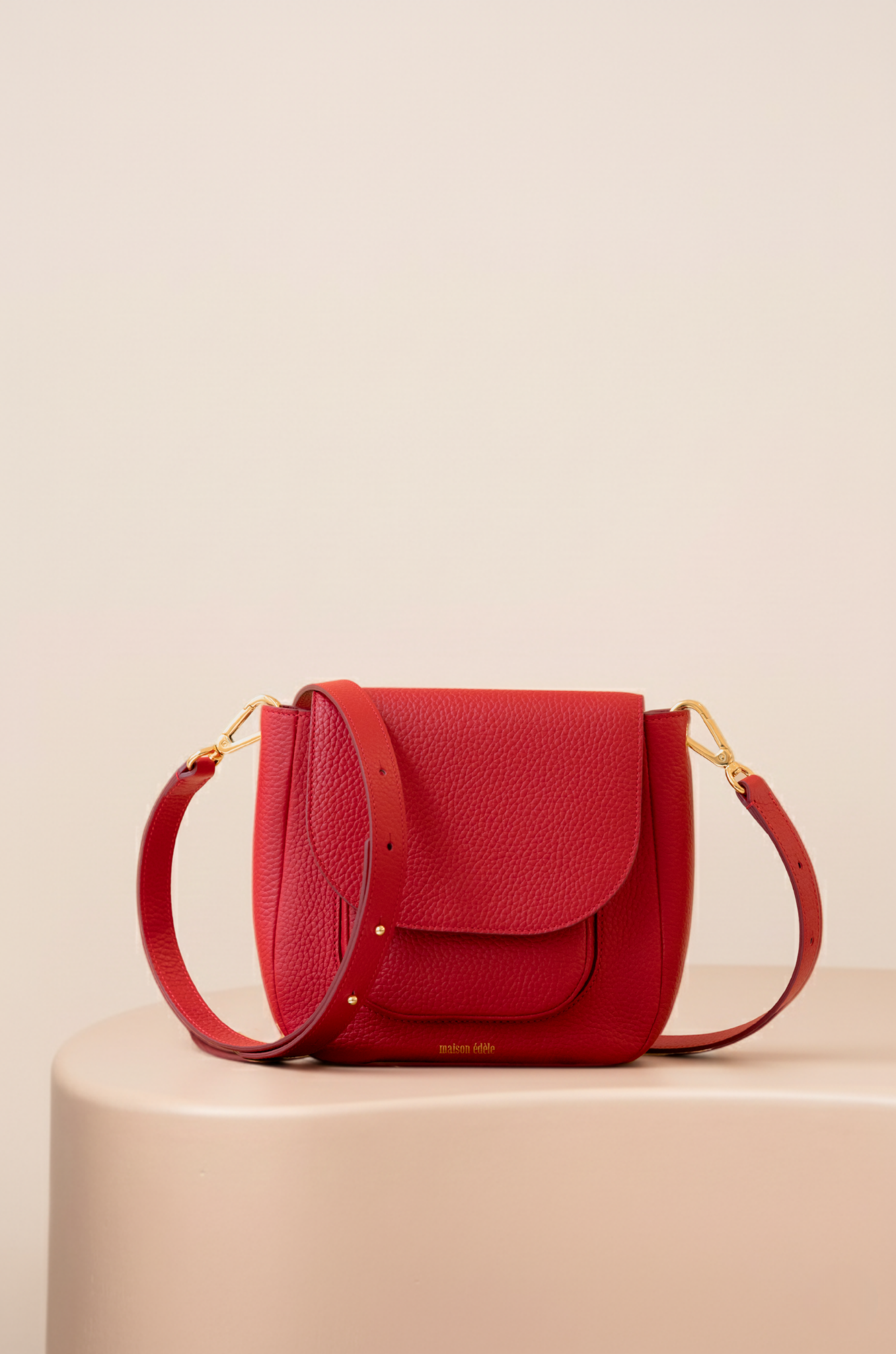 Edèle Red Kisses, Thin Shoulder Strap, Red Kisses