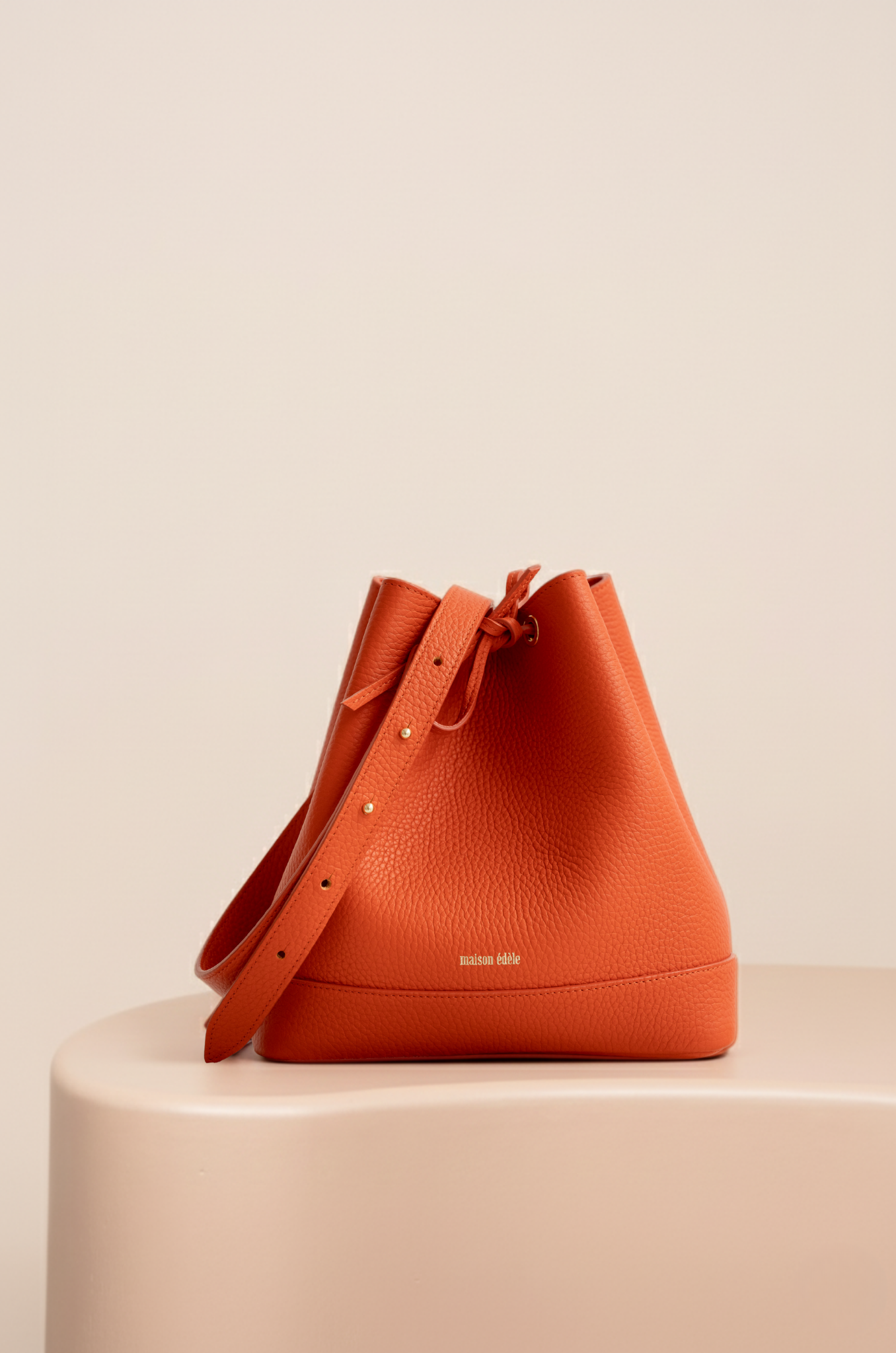 Cléome Fixed Shoulder Bag, Tangerine Orange