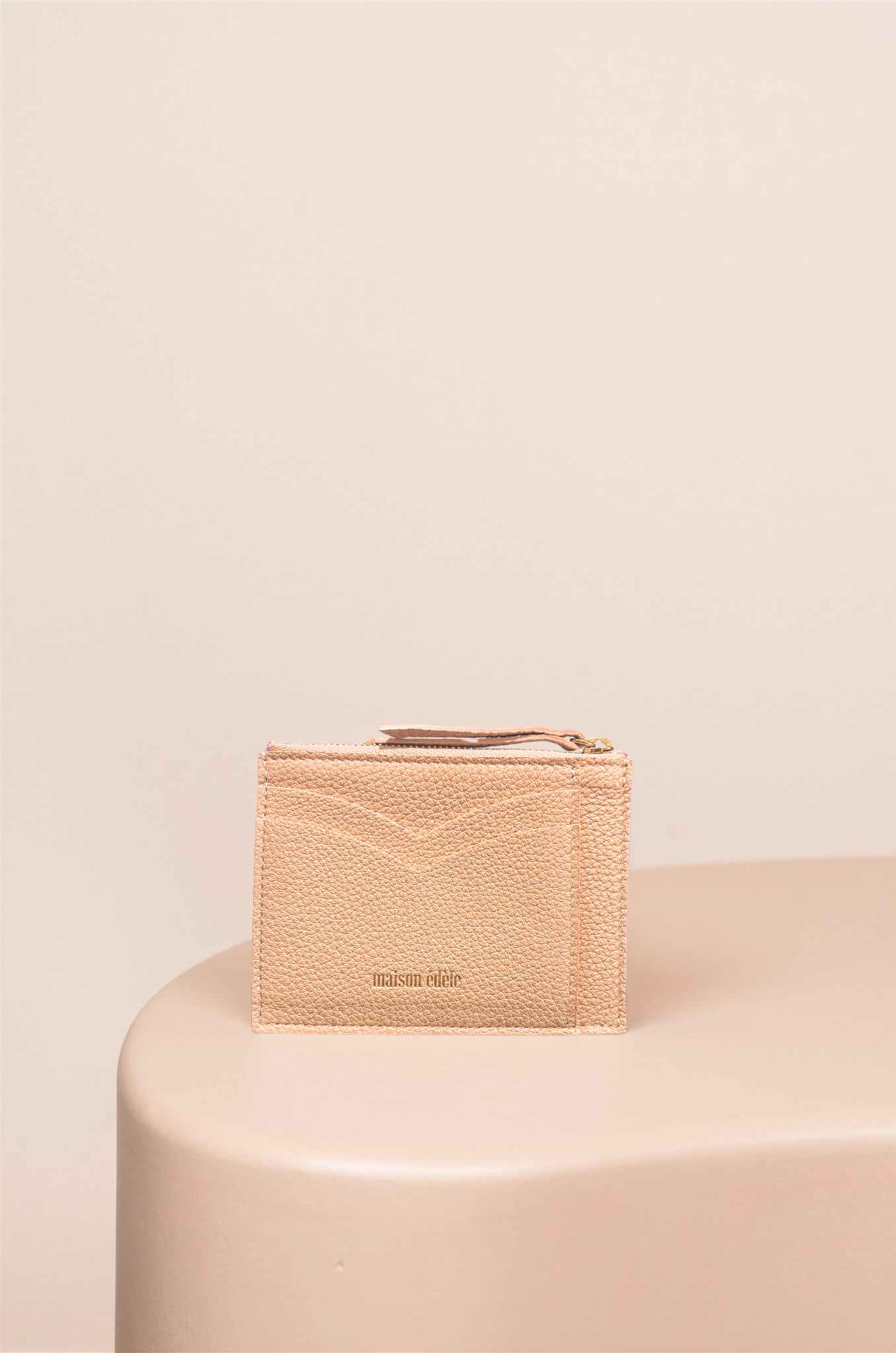 Portefeuille zippé, Rose Poudré