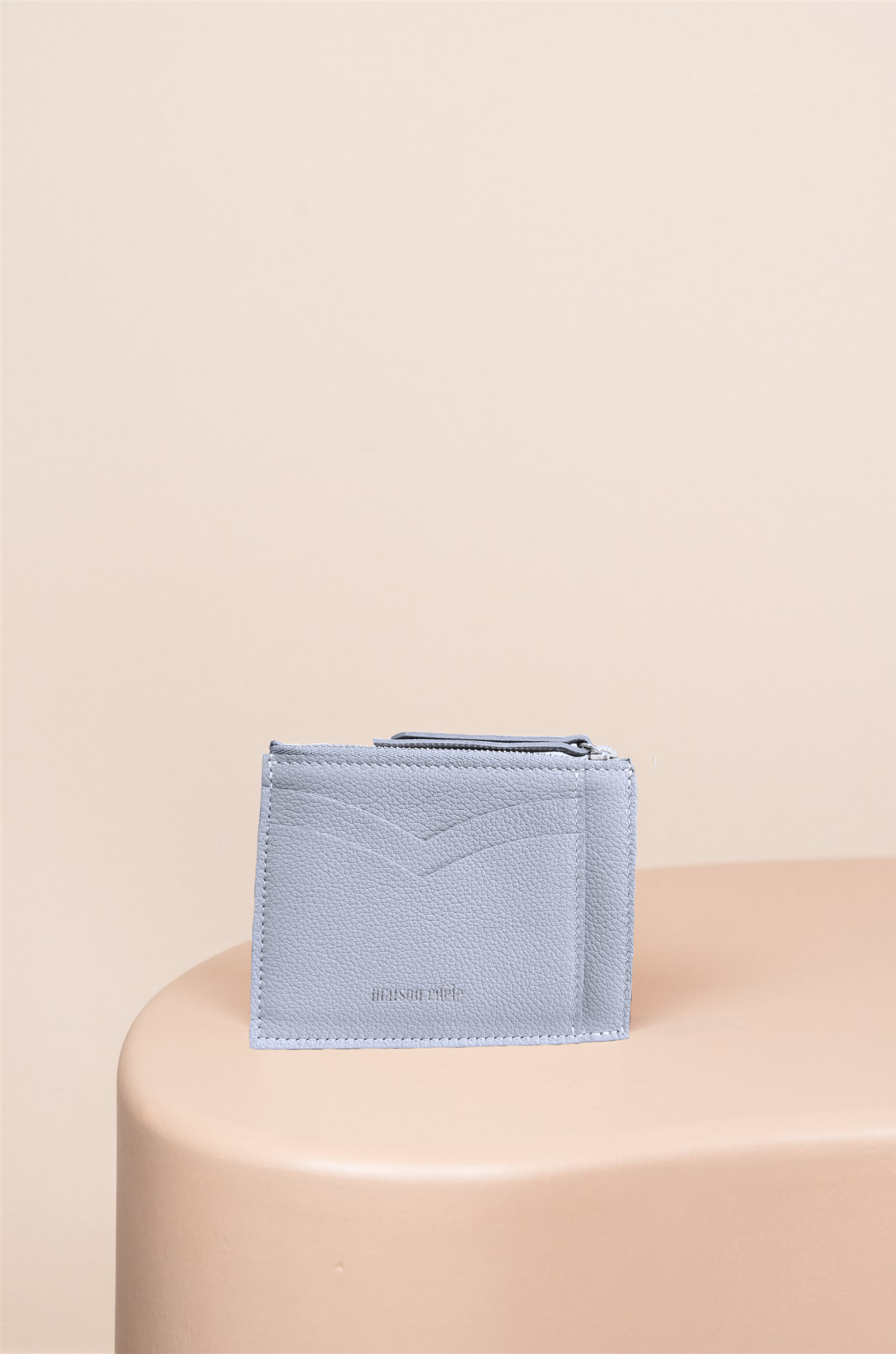 Portefeuille zippé, Bleu Glacier