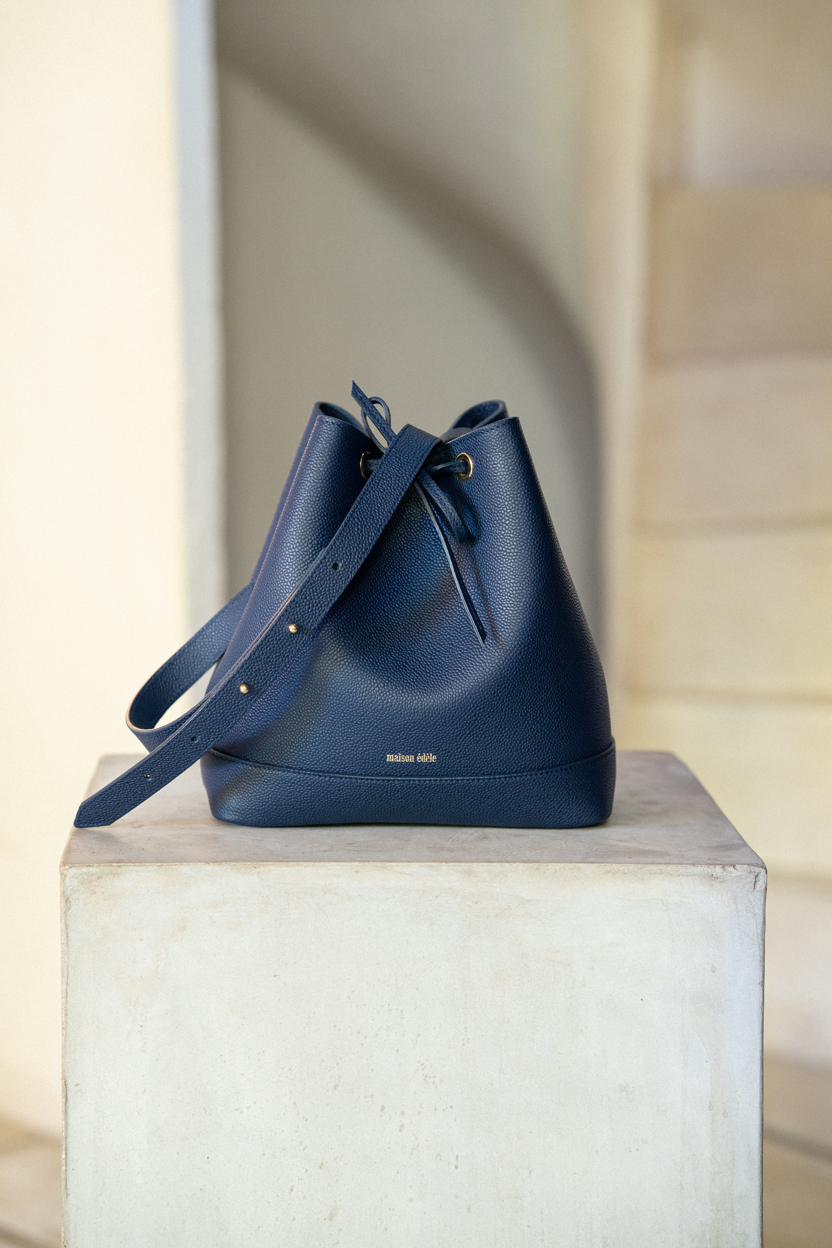 Cléome Bandoulière Fixe, Bleu Marine