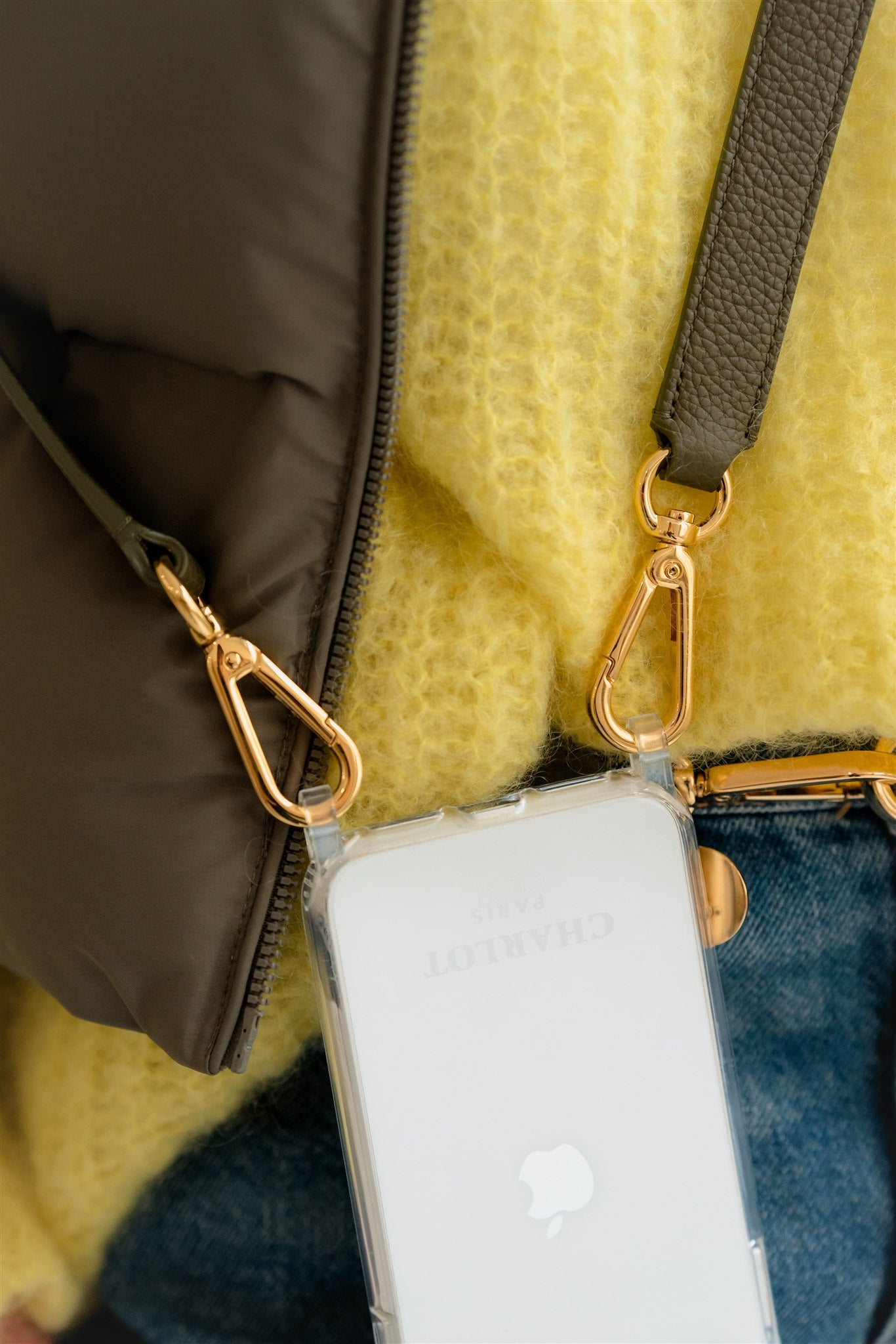 Bandoulière Fine, Kaki