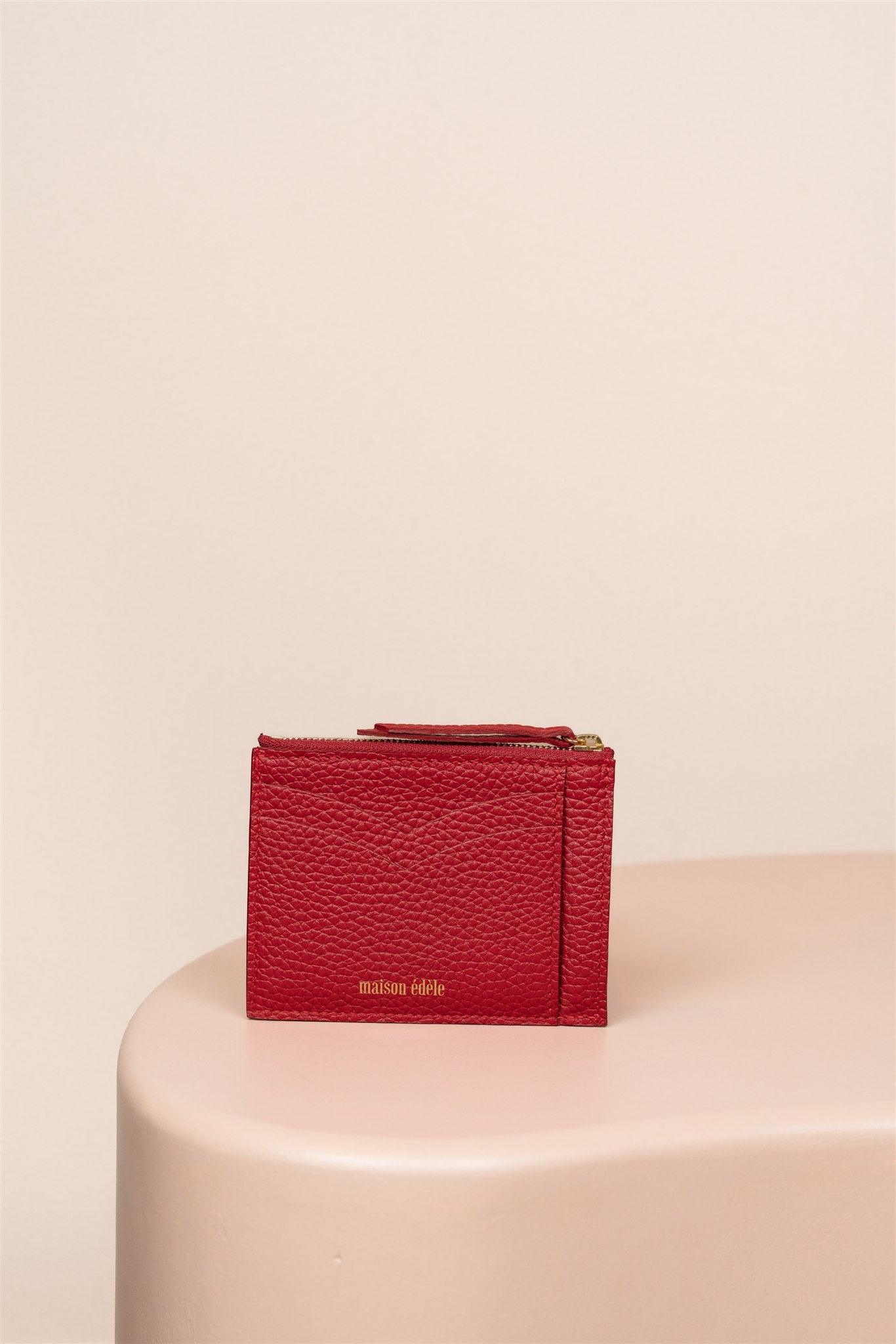 Portefeuille Zippé, Rouge Bisous