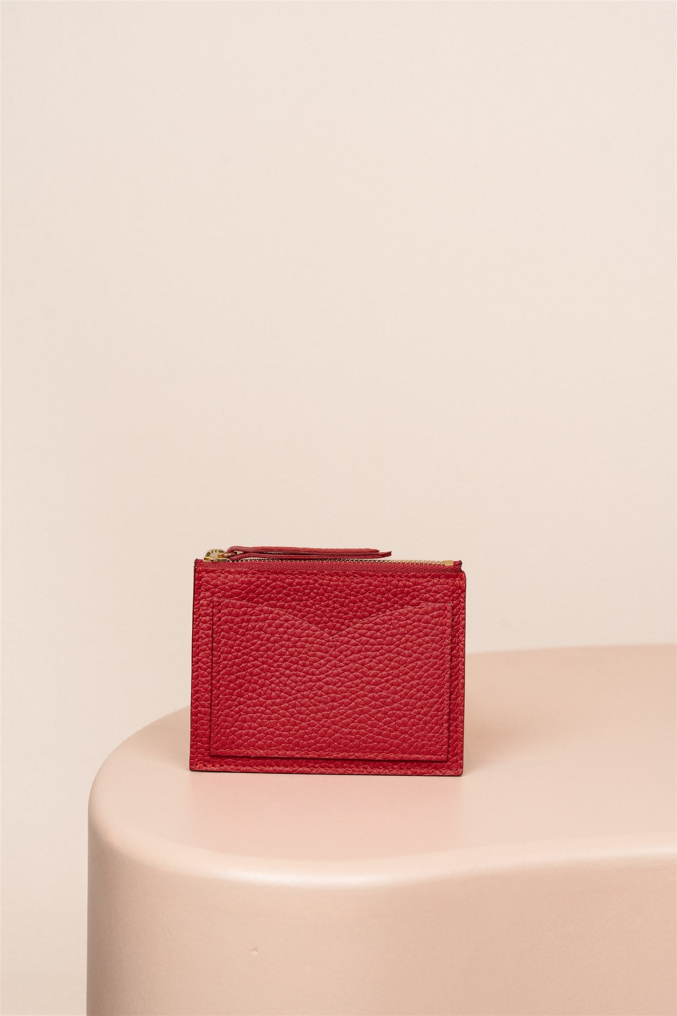 Portefeuille Zippé, Rouge Bisous