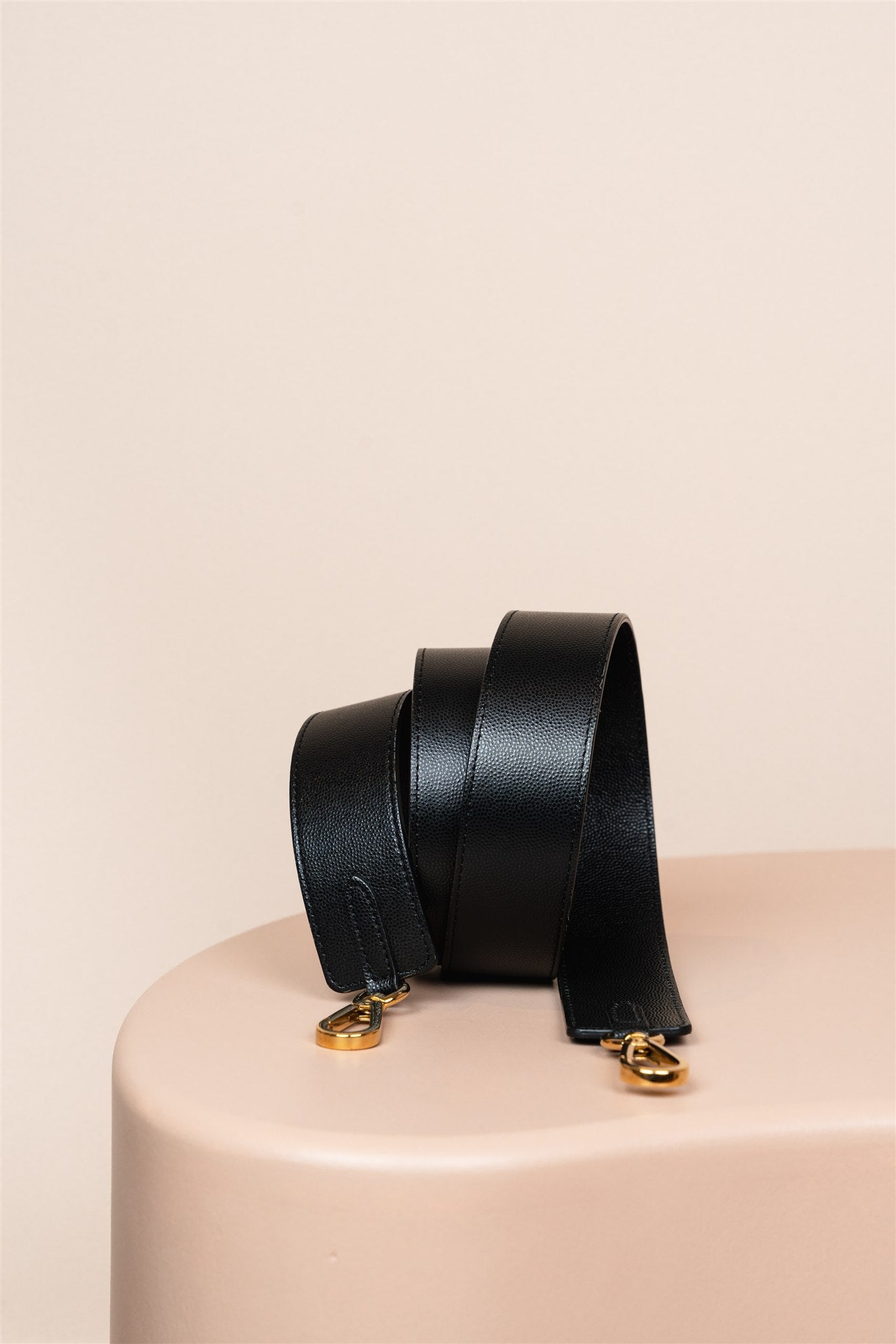 Édèle Noir Caviar, Bandoulière Large Noir Caviar