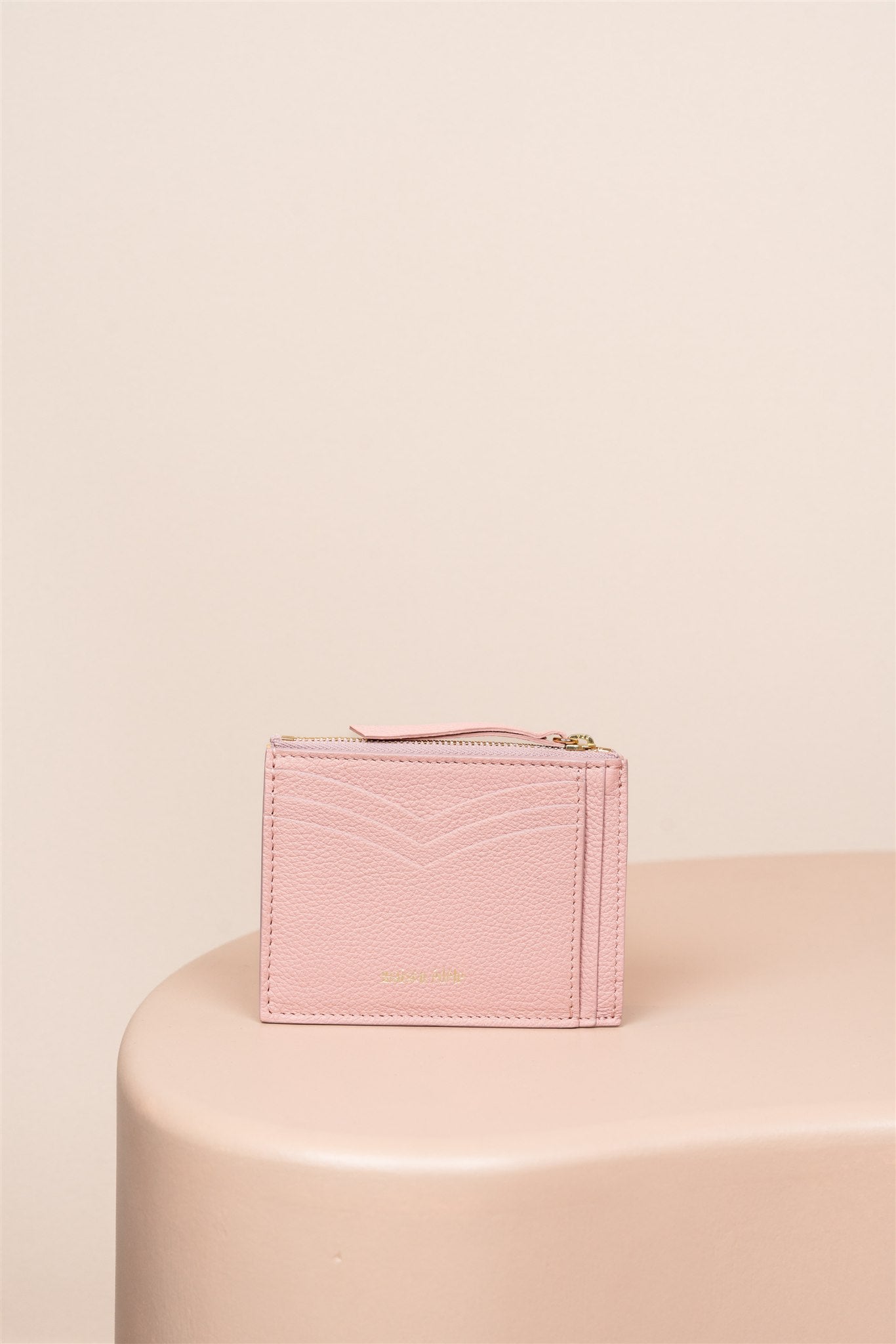 Portefeuille Zippé, Rose Blush